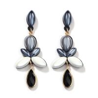 Porcelain Drop Earring, plated, fashion jewelry & for woman 83mm 