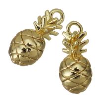 Brass Fruit Pendants, Pineapple, gold color plated, fashion jewelry Approx 1.5mm 