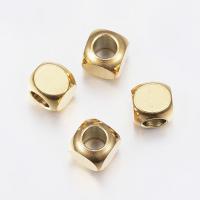 Edelstahl Perlen, plattiert, DIY, goldfarben, 5x5x5mm, 10PCs/Tasche, verkauft von Tasche