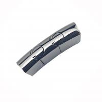 Edelstahl- Schiebeverschluss Schließe, Edelstahl, poliert, originale Farbe, 6x11mm, 200PCs/Tasche, verkauft von Tasche