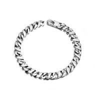 Titanium Steel Bracelet, polished, fashion jewelry & for man, 6.6mm .8 Inch 