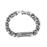 Titanium Steel Bracelet, polished, fashion jewelry & punk style & for man, 8.6mm .7 Inch 