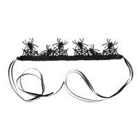 Gothic Headband, Felt, gothic style & Halloween Jewelry Gift & for woman, black 