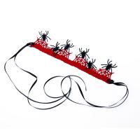 Felt Headband, handmade, Halloween Jewelry Gift & for woman, black and red 