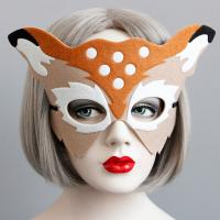 Felt Mask, Deer, Halloween Jewelry Gift & for woman, orange, 190mm 