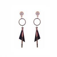 Titanium Steel Earrings, Triangle, Stainless Steel Ear Nut & fashion jewelry & for woman, 7cmx2cm 