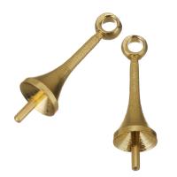 Brass Peg Bail, gold color plated 1mm Approx 1.5mm 