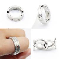 Stainless Steel Finger Ring, fashion jewelry & multifunctional & Unisex, silver color, 7mm, US Ring 