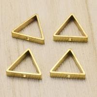 Hollow Brass Pendants, Triangle, original color Approx 1mm 