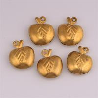 Brass Fruit Pendants, Apple, original color Approx 1.1mm 