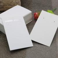 Ohrring Anzeige Karte, Papier, Rechteck, Tragbar & nachhaltiges, weiß, 60x100mm, verkauft von PC