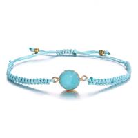 corde en nylon bracelet de Woven Ball, avec cristal & alliage de zinc, Vintage & Réglable & pour femme, plus de couleurs à choisir, 30.6cm Environ 12.04 pouce, Vendu par brin