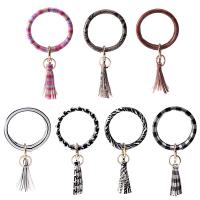 PU Leather Key Chain, with Zinc Alloy, gold color plated 80mm,100mm 