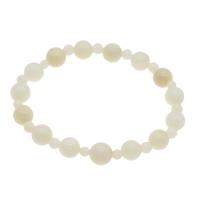 Natural Coral Bracelets, fashion jewelry & for woman, white, 8mm Approx 7.5 Inch 