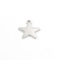 Stainless Steel Star Pendant, polished, original color Approx 1.5mm 