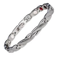 Stainless Steel Healing Bracelets, 316L Stainless Steel, with Magnet, plated, fashion jewelry & Unisex 7mm Approx 7.5 Inch 