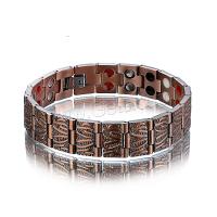 Copper Bracelet, fashion jewelry & with magnetic & for man Approx 8.5 Inch 