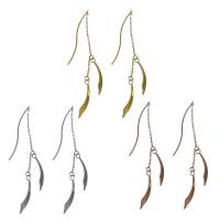 Fashion Stainless Steel Thread Through Earrings, plated, fashion jewelry & for woman 68mm,0.8mm 