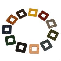Bemalt Muschel Ohrring, Holz, Squaredelle, 1/1-Schleife, keine, 17.6*2.5mm, Bohrung:ca. 1.6mm, verkauft von PC
