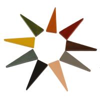 Крашеные деревянные Кулоны, деревянный, Треугольник, Много цветов для выбора отверстие:Приблизительно 1.5mm, продается PC
