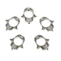 Zinc Alloy Hollow Beads, Hamsa, plated Approx 1mm, Approx 