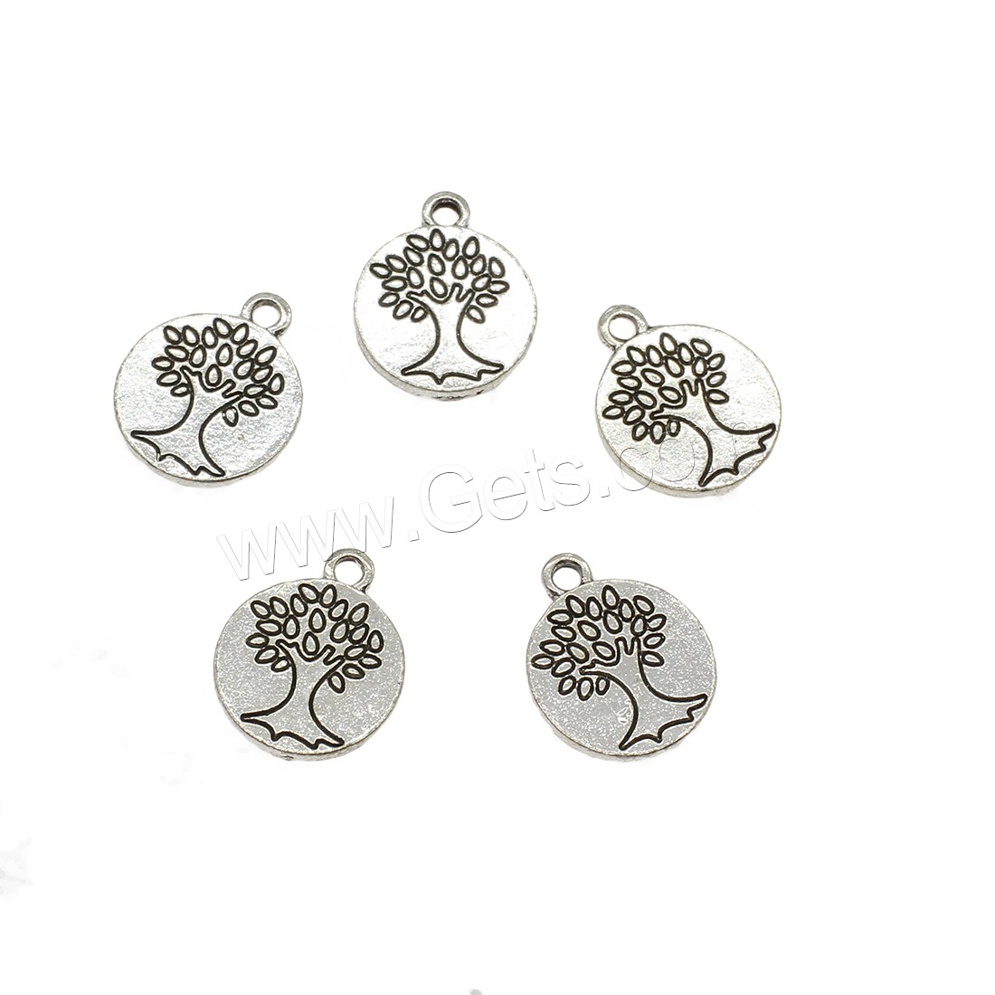 Zinc Alloy Flat Round Pendants, plated, more colors for choice, 15.5x19x1.5mm, Hole:Approx 2mm, Approx 434PCs/KG, Sold By KG