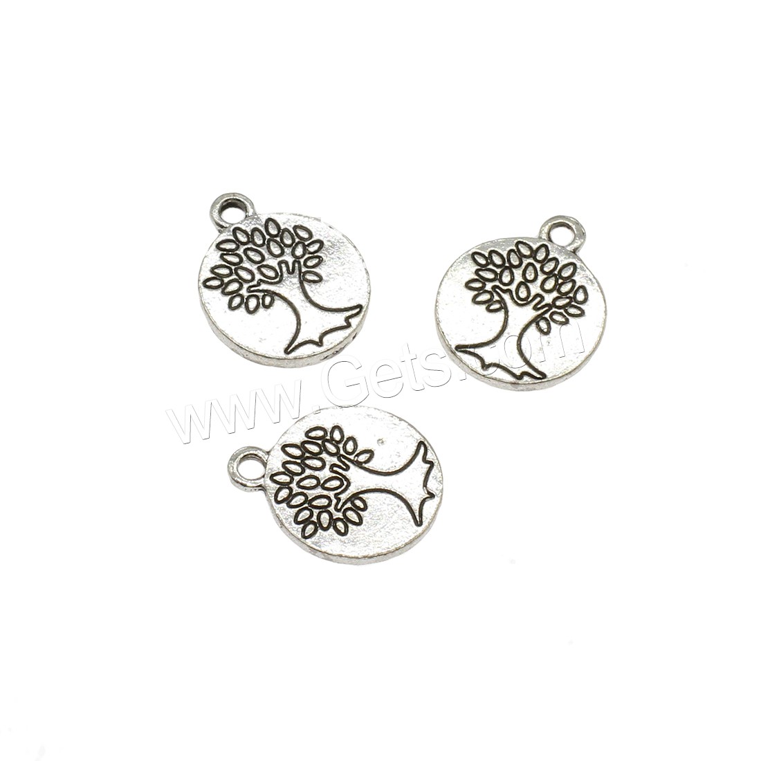 Zinc Alloy Flat Round Pendants, plated, more colors for choice, 15.5x19x1.5mm, Hole:Approx 2mm, Approx 434PCs/KG, Sold By KG