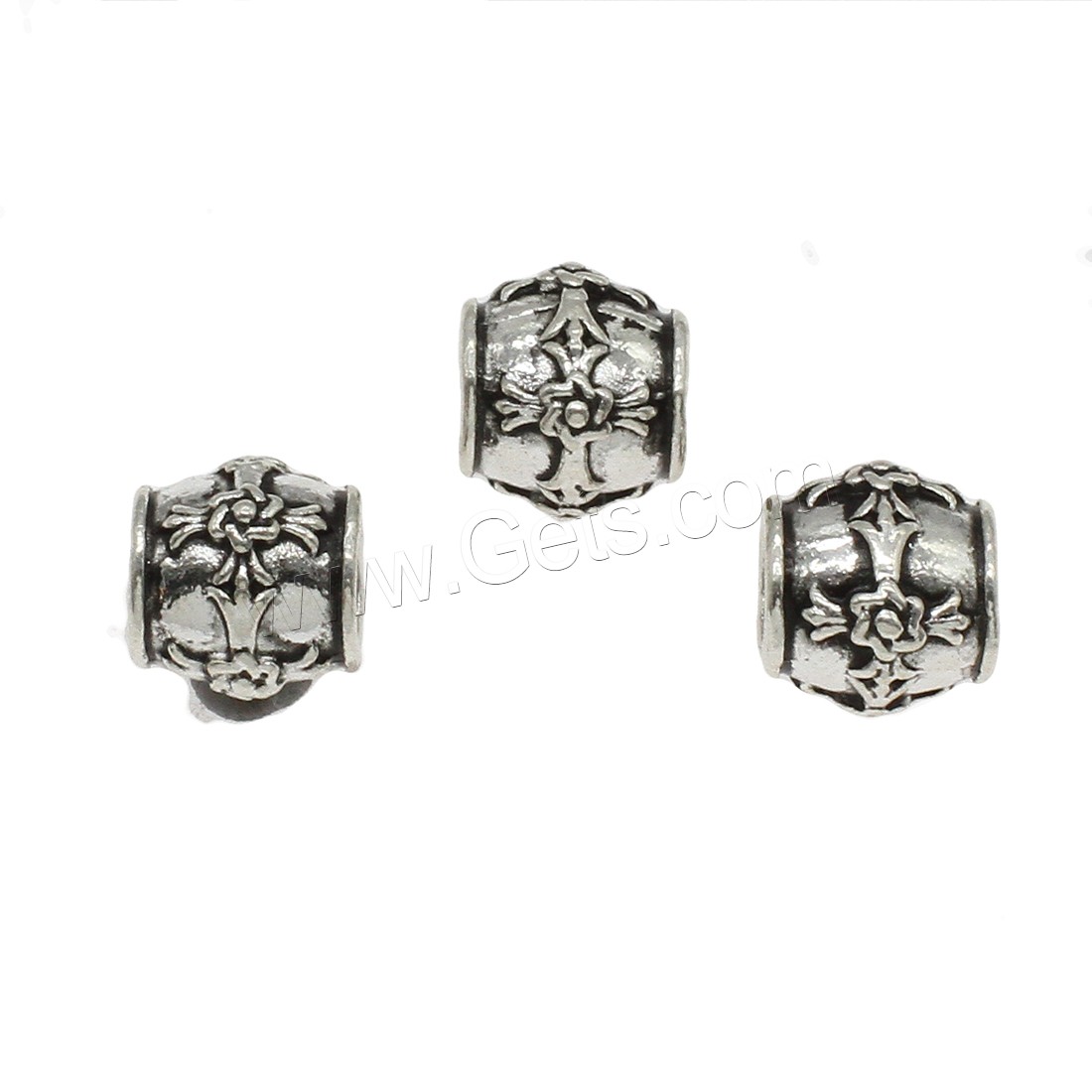 Zinc Alloy European Beads, plated, more colors for choice, 5x9mm, Hole:Approx 4.5mm, Approx 400PCs/KG, Sold By KG