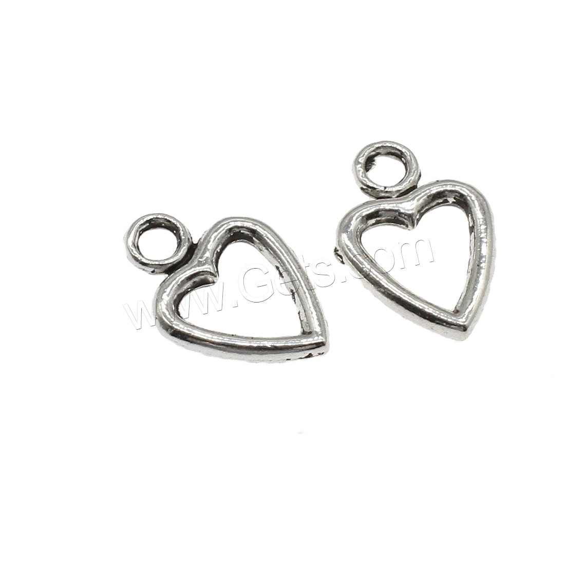 Zinc Alloy Heart Pendants, plated, hollow, more colors for choice, 13x19x2.5mm, Hole:Approx 3mm, Approx 1000PCs/KG, Sold By KG