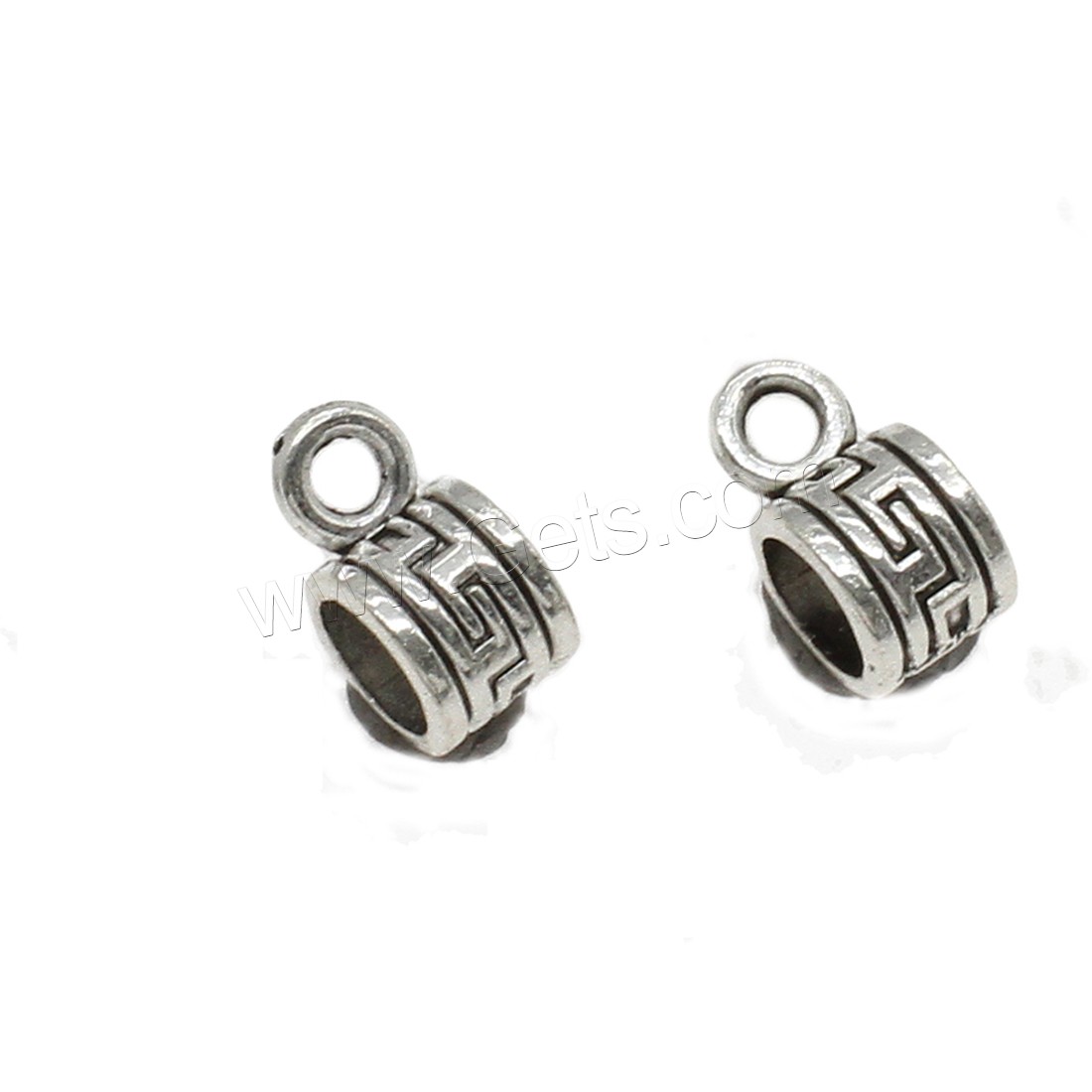 Zinc Alloy Bail Beads, plated, more colors for choice, 6.5x10x5mm, Hole:Approx 1.9mm, Approx 2500PCs/KG, Sold By KG