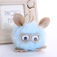 Plush Key Clasp, with PU Leather & Plastic, Owl, for woman 