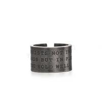 Stainless Steel Finger Ring, 316L Stainless Steel, plated, vintage & Unisex & with letter pattern 