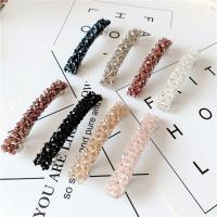 Hair Barrettes, Zinc Alloy, with Crystal, handmade, fashion jewelry & for woman 