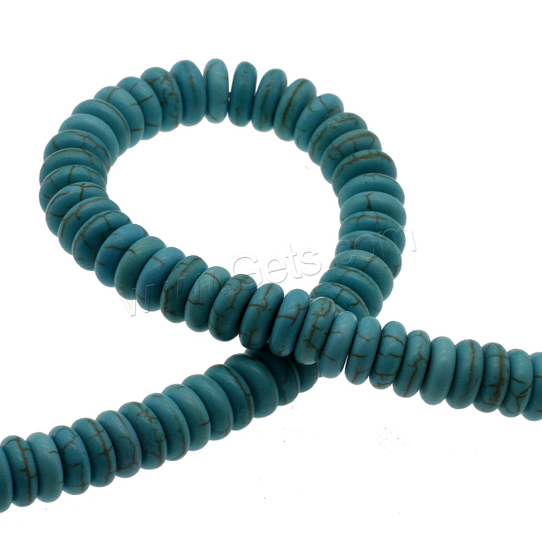 Perles en Turquoise synthétiques, Plat rond, normes différentes pour le choix, blue ciel, Trou:Environ 1mm, Vendu par brin