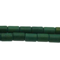 Bolas turquesas sintéticos, Turquesa sintético, Columna, diverso tamaño para la opción, verde, agujero:aproximado 0.8mm, Vendido por Sarta