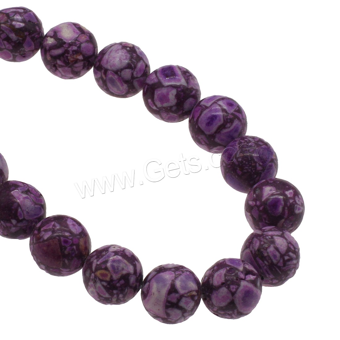 Synthetic Turquoise Beads, Round, different size for choice, purple, Hole:Approx 1mm, Sold By Strand