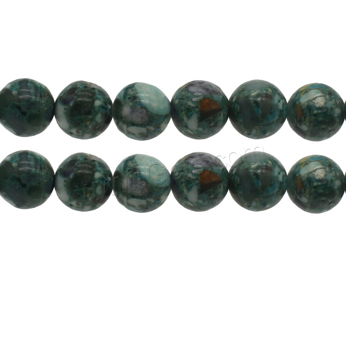Synthetic Turquoise Beads, Round, different size for choice, green, Hole:Approx 1mm, Sold By Strand