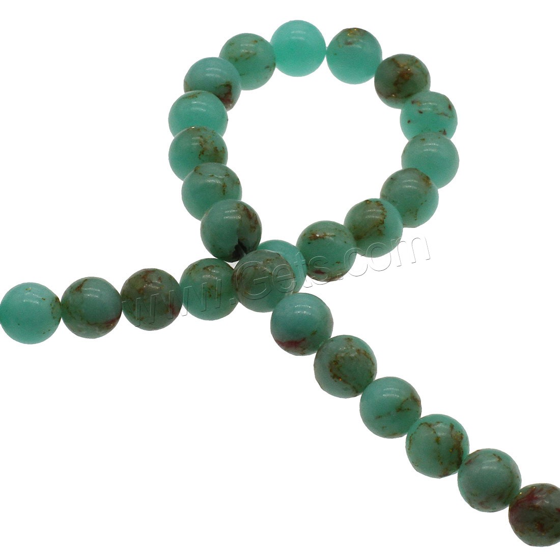 Synthetic Turquoise Beads, Round, different size for choice, more colors for choice, Hole:Approx 0.7mm, Sold By Strand
