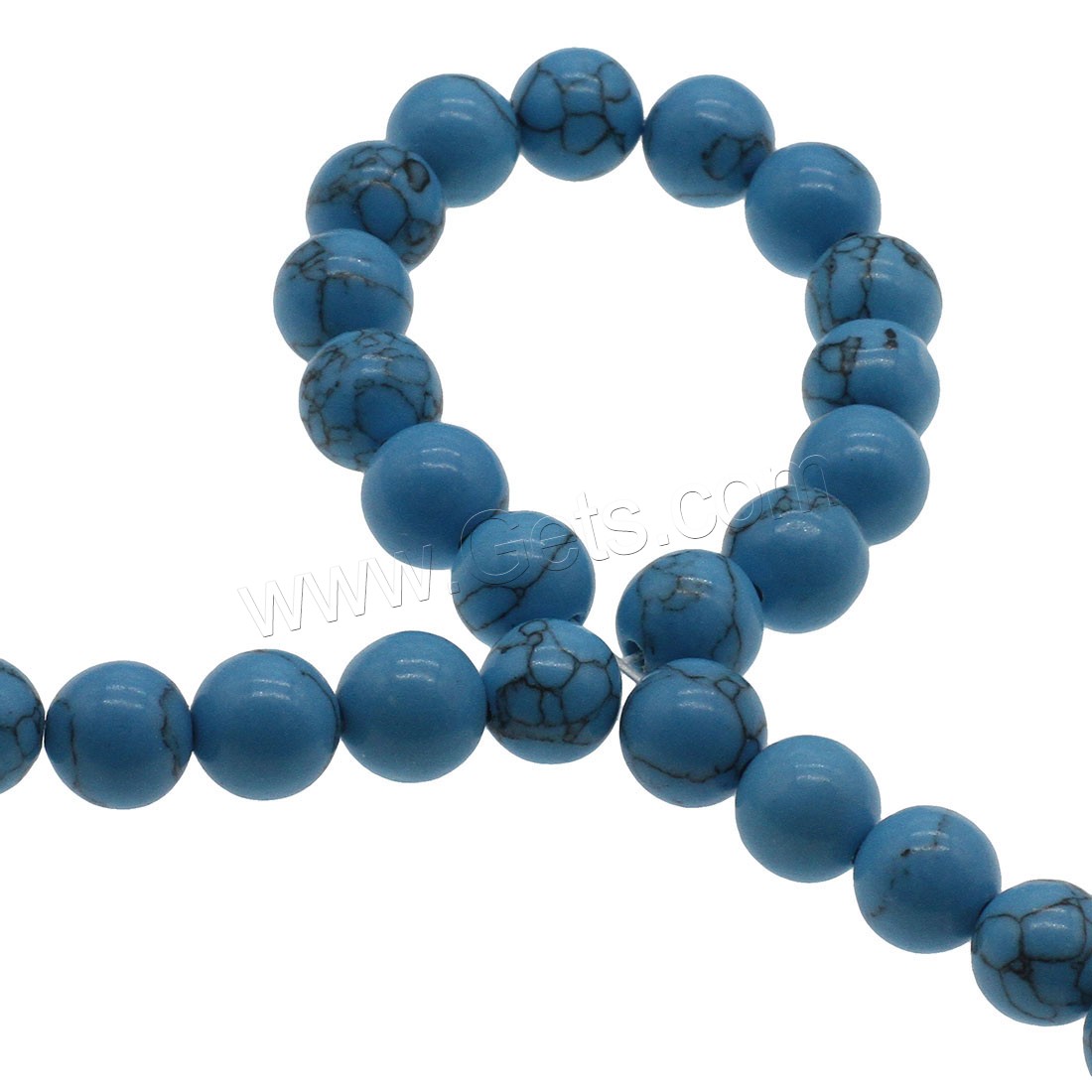 Synthetic Turquoise Beads, Round, different size for choice, more colors for choice, Hole:Approx 1.2mm, 10Strands/Bag, Sold By Bag