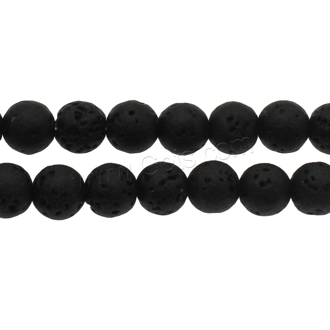 Natural Lava Beads, Round, different size for choice, black, Hole:Approx 0.5mm, Sold By Strand