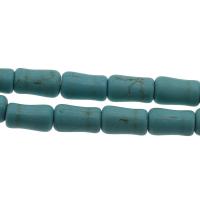 Bolas turquesas sintéticos, Turquesa sintético, Azul Celeste, 14*8mm, agujero:aproximado 2.5mm, aproximado 25PCs/Sarta, Vendido por Sarta