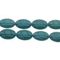 Synthetische Türkis Perlen, DIY, himmelblau, 25*18mm, Bohrung:ca. 0.5mm, ca. 13PCs/Strang, verkauft von Strang