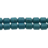 Bolas turquesas sintéticos, Turquesa sintético, Columna, Azul Celeste, 9*8mm, agujero:aproximado 1mm, aproximado 40PCs/Sarta, Vendido por Sarta