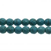 Synthetic Turquoise Beads, Round & faceted, skyblue Approx 1.3mm 