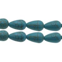 Bolas turquesas sintéticos, Turquesa sintético, Bricolaje, Azul Celeste, 17*10mm, agujero:aproximado 0.8mm, aproximado 20PCs/Sarta, Vendido por Sarta