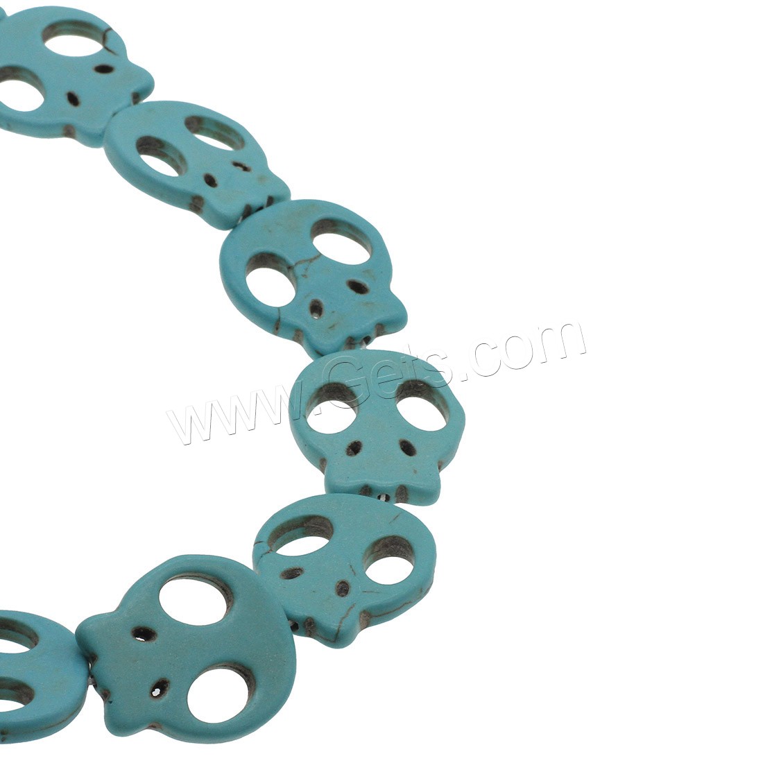 Synthetic Turquoise Beads, Skull, different size for choice, skyblue, Hole:Approx 1mm, Sold By Strand