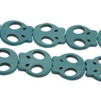 Synthetic Turquoise Beads, Skull skyblue Approx 1mm 