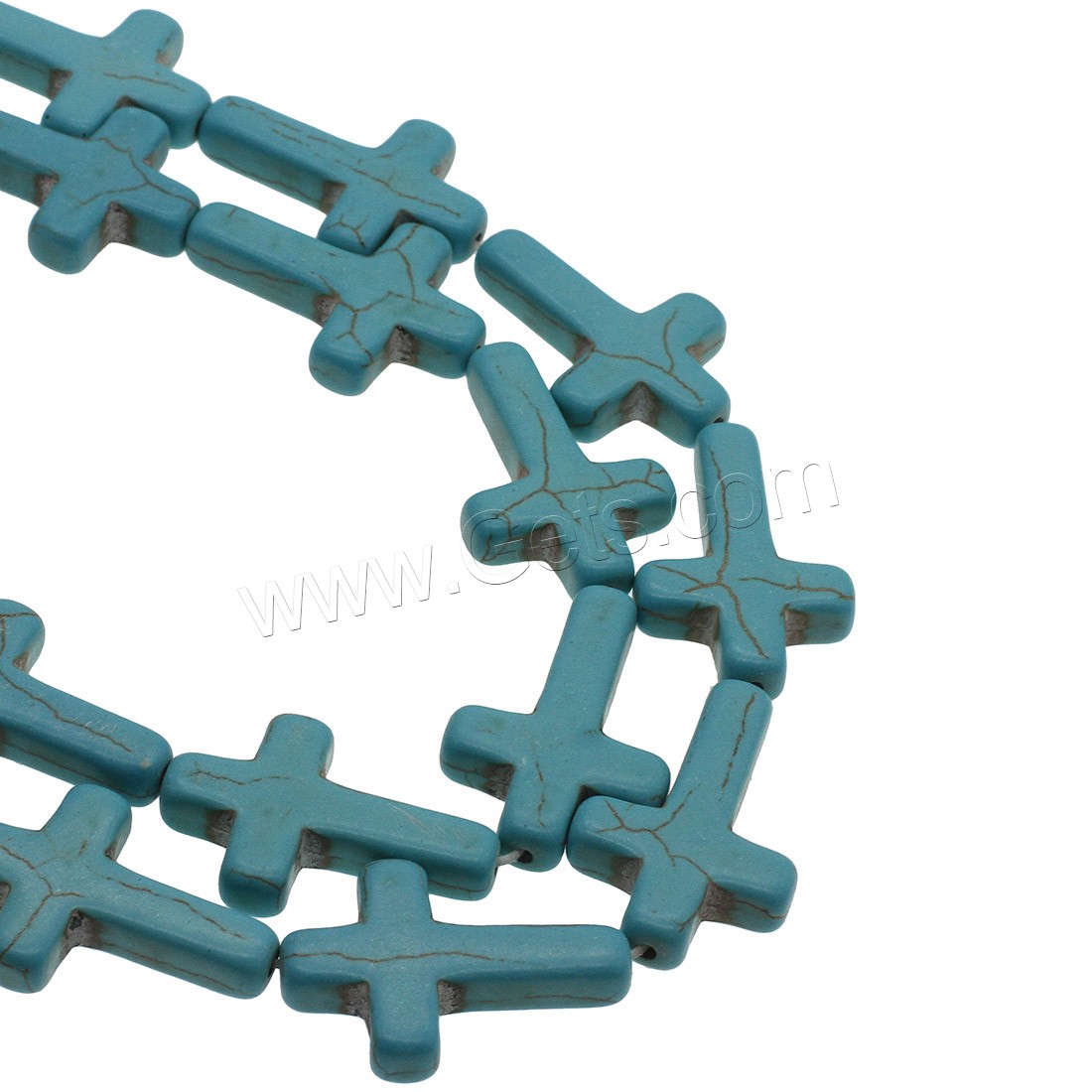 Synthetic Turquoise Beads, Cross, different size for choice, skyblue, Hole:Approx 1mm, Sold By Strand