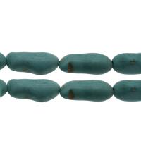 Synthetische Türkis Perlen, himmelblau, 26x12x10mm, Bohrung:ca. 0.8mm, ca. 14PCs/Strang, verkauft von Strang