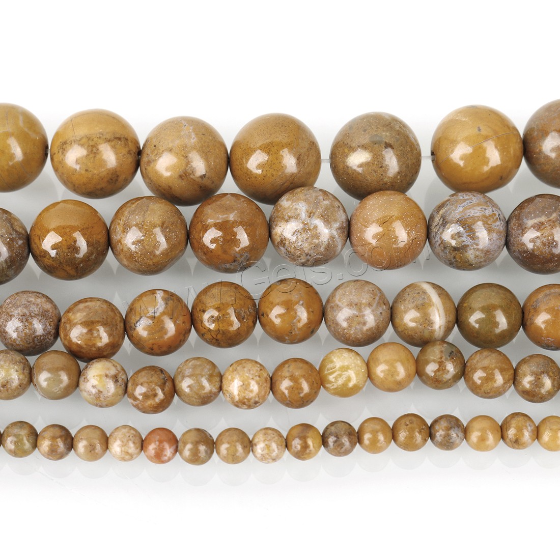 Field-yellow Stone Beads, Round, DIY & different size for choice, Length:Approx 16 Inch, Sold By Strand